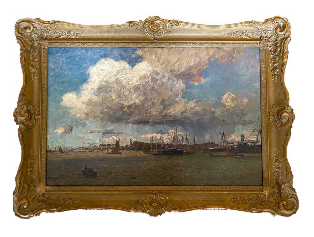 Friedrich Kallmorgen „Im Hafen von Rotterdam“ in Bad Vilbel